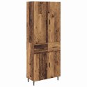 VidaXL Highboard 2 pcs Staré drevo Drevovláknitá doska a sklo