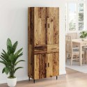 VidaXL Highboard 2 pcs Staré drevo Drevovláknitá doska a sklo