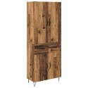 VidaXL Highboard 2 pcs Staré drevo Konštrukčné drevo a sklo