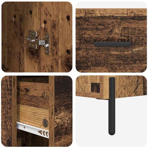 VidaXL Highboard Staré drevo 34,5 x 34 x 180 cm Kompozitné drevo