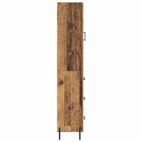 VidaXL Highboard Staré drevo 34,5 x 34 x 180 cm Kompozitné drevo