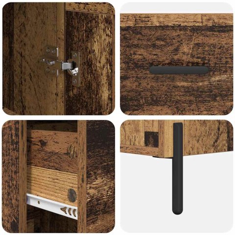 VidaXL Highboard Staré drevo 34,5 x 34 x 180 cm Kompozitné drevo