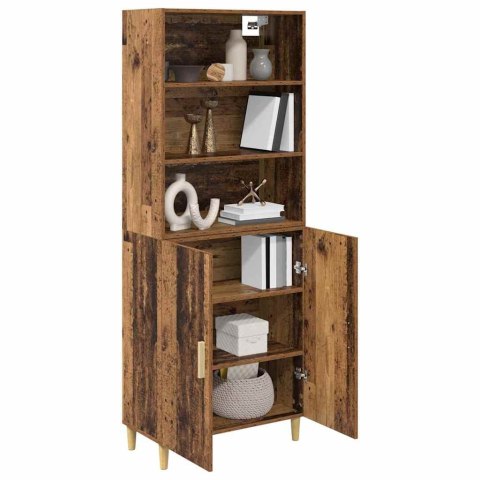 VidaXL Highboard Staré drevo 69,5 x 32,5 x 180 cm Kompozitné drevo
