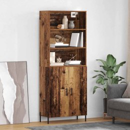 VidaXL Highboard Staré drevo 69,5 x 32,5 x 180 cm Kompozitné drevo