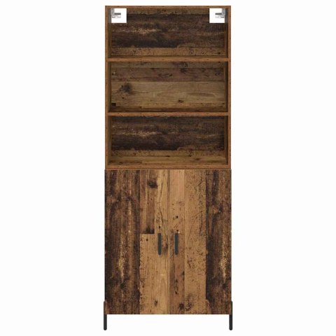 VidaXL Highboard Staré drevo 69,5 x 32,5 x 180 cm Kompozitné drevo