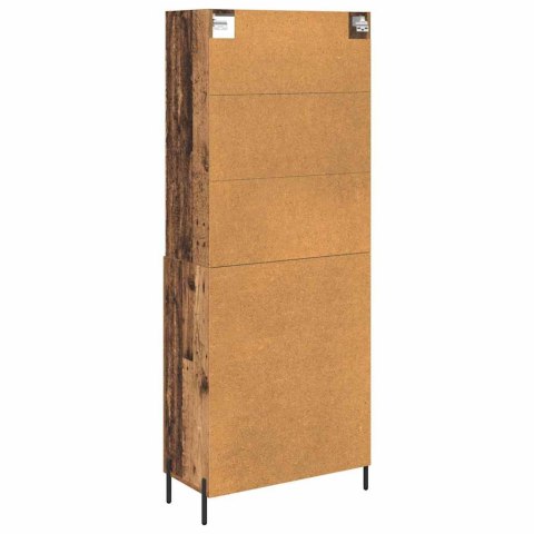 VidaXL Highboard Staré drevo 69,5 x 32,5 x 180 cm Kompozitné drevo