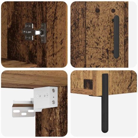 VidaXL Highboard Staré drevo 69,5 x 32,5 x 180 cm Kompozitné drevo