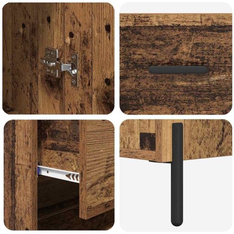 VidaXL Highboard Staré drevo 69,5 x 32,5 x 180 cm Kompozitné drevo