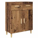 VidaXL Highboard Staré drevo 69,5 x 32,5 x 180 cm Kompozitné drevo