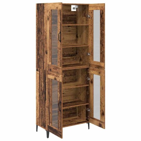 VidaXL Highboard Staré drevo 69,5 x 34 x 180 cm Kompozitné drevo