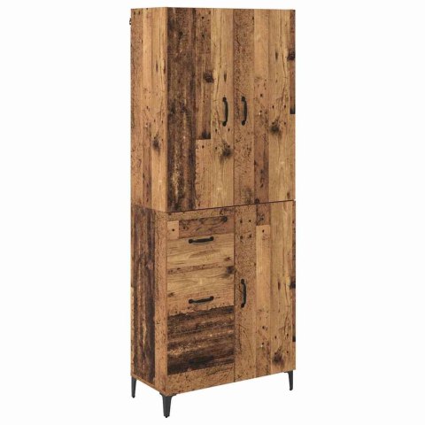 VidaXL Highboard Staré drevo 69,5 x 34 x 180 cm Kompozitné drevo