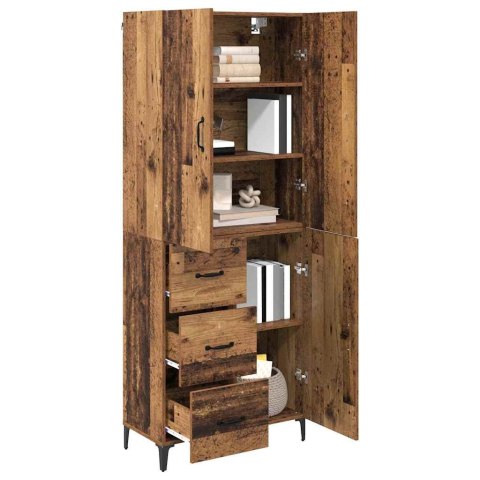 VidaXL Highboard Staré drevo 69,5 x 34 x 180 cm Kompozitné drevo