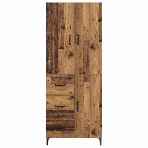 VidaXL Highboard Staré drevo 69,5 x 34 x 180 cm Kompozitné drevo