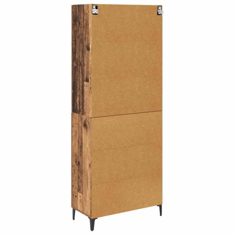 VidaXL Highboard Staré drevo 69,5 x 34 x 180 cm Kompozitné drevo