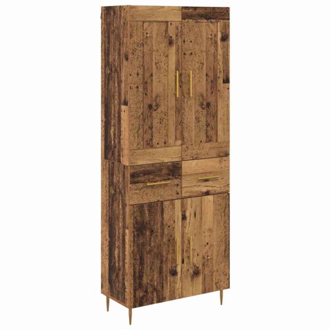 VidaXL Highboard Staré drevo 69,5 x 34 x 180 cm Kompozitné drevo