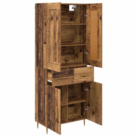 VidaXL Highboard Staré drevo 69,5 x 34 x 180 cm Kompozitné drevo