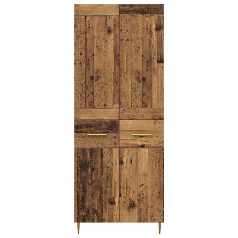 VidaXL Highboard Staré drevo 69,5 x 34 x 180 cm Kompozitné drevo