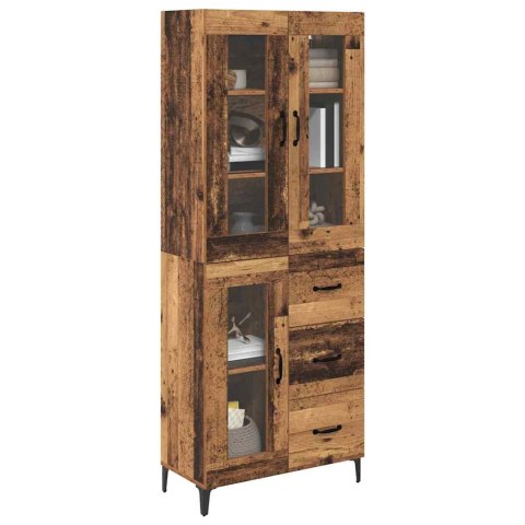 VidaXL Highboard Staré drevo 69,5 x 34 x 180 cm Kompozitné drevo