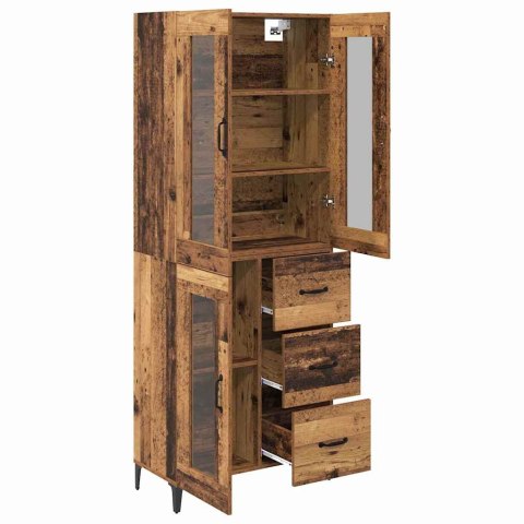 VidaXL Highboard Staré drevo 69,5 x 34 x 180 cm Kompozitné drevo
