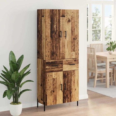 VidaXL Highboard Staré drevo 69,5 x 34 x 180 cm Kompozitné drevo