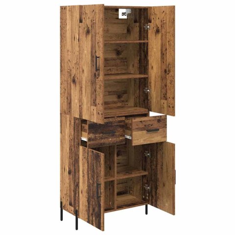 VidaXL Highboard Staré drevo 69,5 x 34 x 180 cm Kompozitné drevo