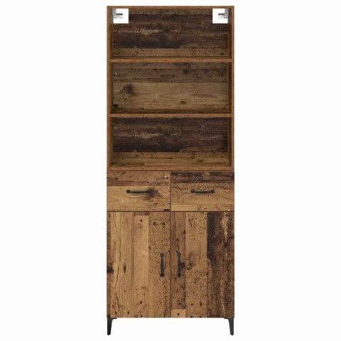 VidaXL Highboard Staré drevo 69,5 x 34 x 180 cm Kompozitné drevo