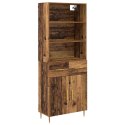 VidaXL Highboard Staré drevo 69,5 x 34 x 180 cm Kompozitné drevo