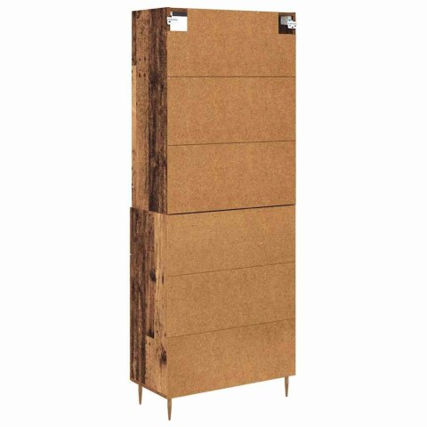 VidaXL Highboard Staré drevo 69,5 x 34 x 180 cm Kompozitné drevo