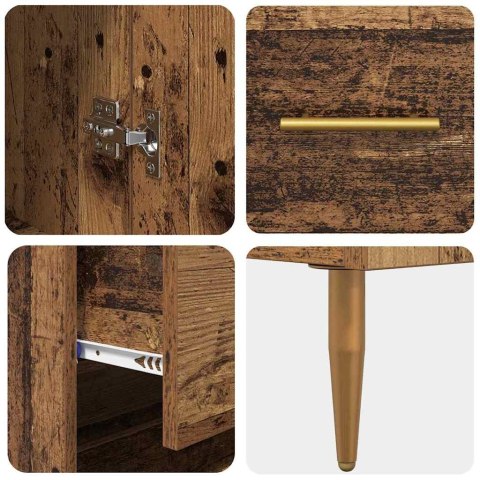 VidaXL Highboard Staré drevo 69,5 x 34 x 180 cm Kompozitné drevo