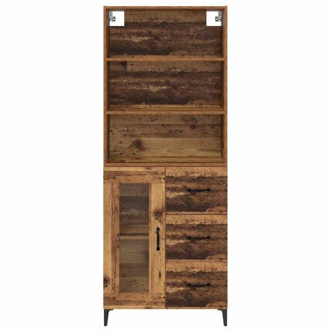 VidaXL Highboard Staré drevo 69,5 x 34 x 180 cm Kompozitné drevo