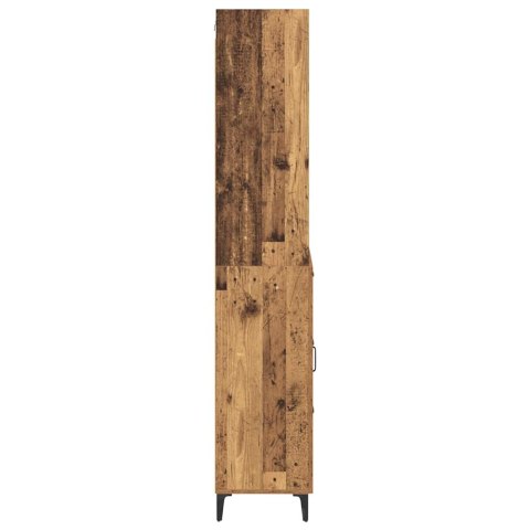 VidaXL Highboard Staré drevo 69,5 x 34 x 180 cm Kompozitné drevo