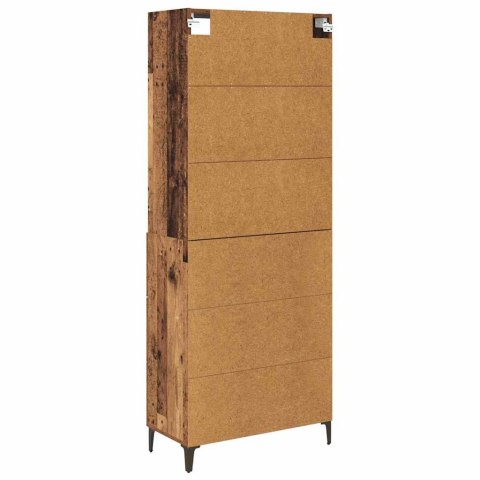 VidaXL Highboard Staré drevo 69,5 x 34 x 180 cm Kompozitné drevo