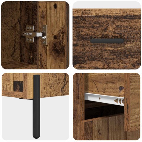 VidaXL Highboard Staré drevo 69,5 x 34 x 180 cm Kompozitné drevo