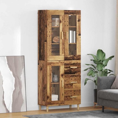 VidaXL Highboard Staré drevo 69,5 x 34 x 180 cm Kompozitné drevo