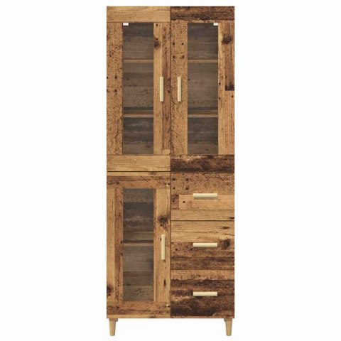 VidaXL Highboard Staré drevo 69,5 x 34 x 180 cm Kompozitné drevo