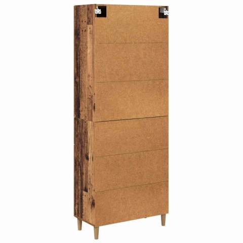 VidaXL Highboard Staré drevo 69,5 x 34 x 180 cm Kompozitné drevo