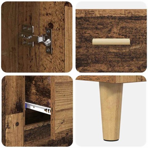 VidaXL Highboard Staré drevo 69,5 x 34 x 180 cm Kompozitné drevo