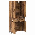 VidaXL Highboard Staré drevo 69,5 x 34 x 180 cm Kompozitné drevo