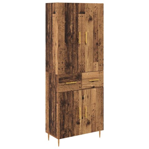 VidaXL Highboard Staré drevo 69,5 x 34 x 180 cm Kompozitné drevo