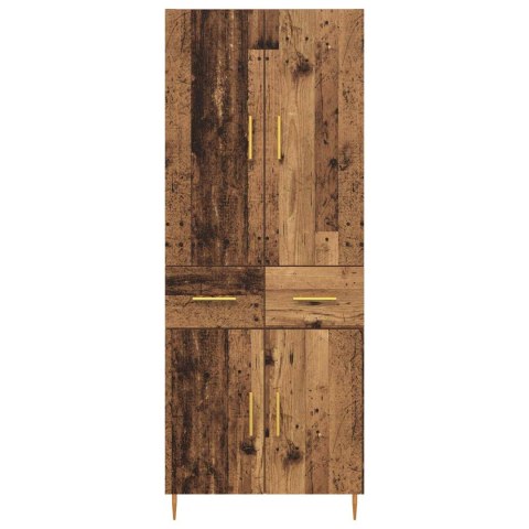 VidaXL Highboard Staré drevo 69,5 x 34 x 180 cm Kompozitné drevo