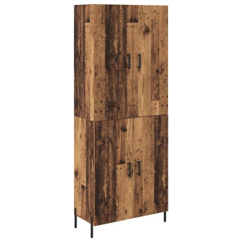 VidaXL Highboard Staré drevo 69,5 x 34 x 180 cm Kompozitné drevo