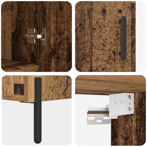 VidaXL Highboard Staré drevo 69,5 x 34 x 180 cm Kompozitné drevo