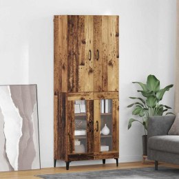 VidaXL Highboard Staré drevo 69,5 x 34 x 180 cm Kompozitné drevo