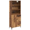 VidaXL Highboard Staré drevo 69,5 x 34 x 180 cm Kompozitné drevo