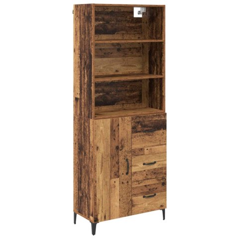 VidaXL Highboard Staré drevo 69,5 x 34 x 180 cm Kompozitné drevo