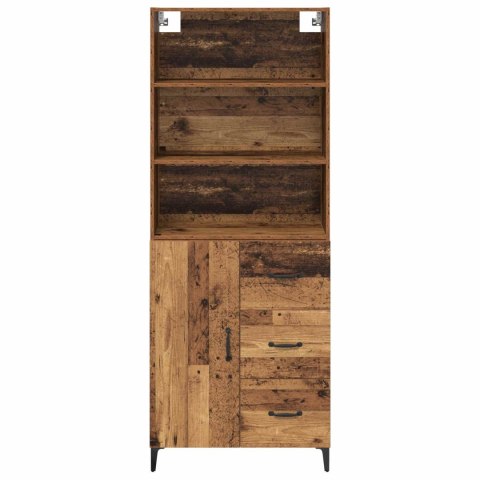 VidaXL Highboard Staré drevo 69,5 x 34 x 180 cm Kompozitné drevo