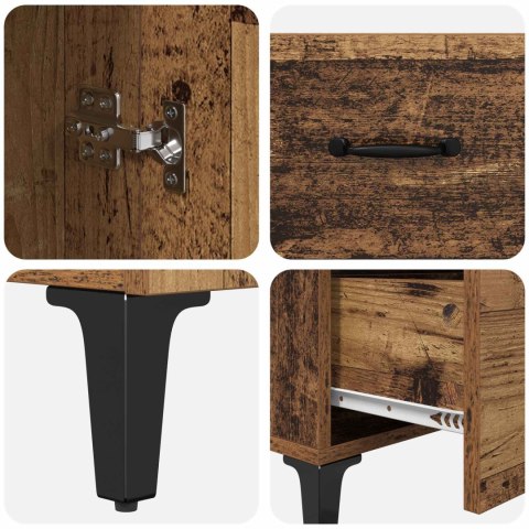 VidaXL Highboard Staré drevo 69,5 x 34 x 180 cm Kompozitné drevo