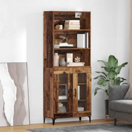 VidaXL Highboard Staré drevo 69,5 x 34 x 180 cm Kompozitné drevo