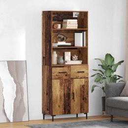 VidaXL Highboard Staré drevo 69,5 x 34 x 180 cm Kompozitné drevo