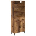 VidaXL Highboard Staré drevo 69,5 x 34 x 180 cm Kompozitné drevo
